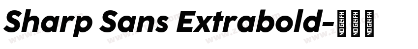 Sharp Sans Extrabold字体转换